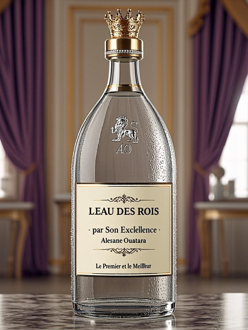 Bouteille 1L5 — L'EAU DES ROIS — par Son Excellence Alassane Ouattara
