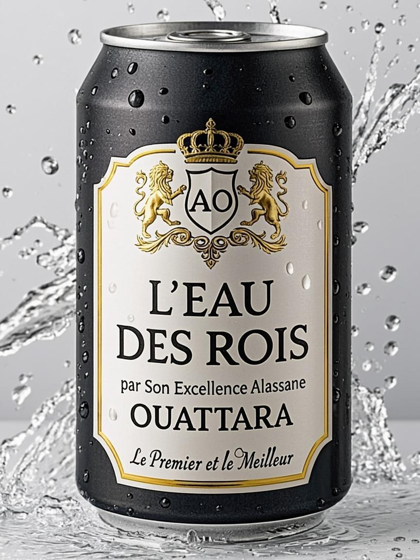 Canette 50cl — L'EAU DES ROIS — par Son Excellence Alassane Ouattara