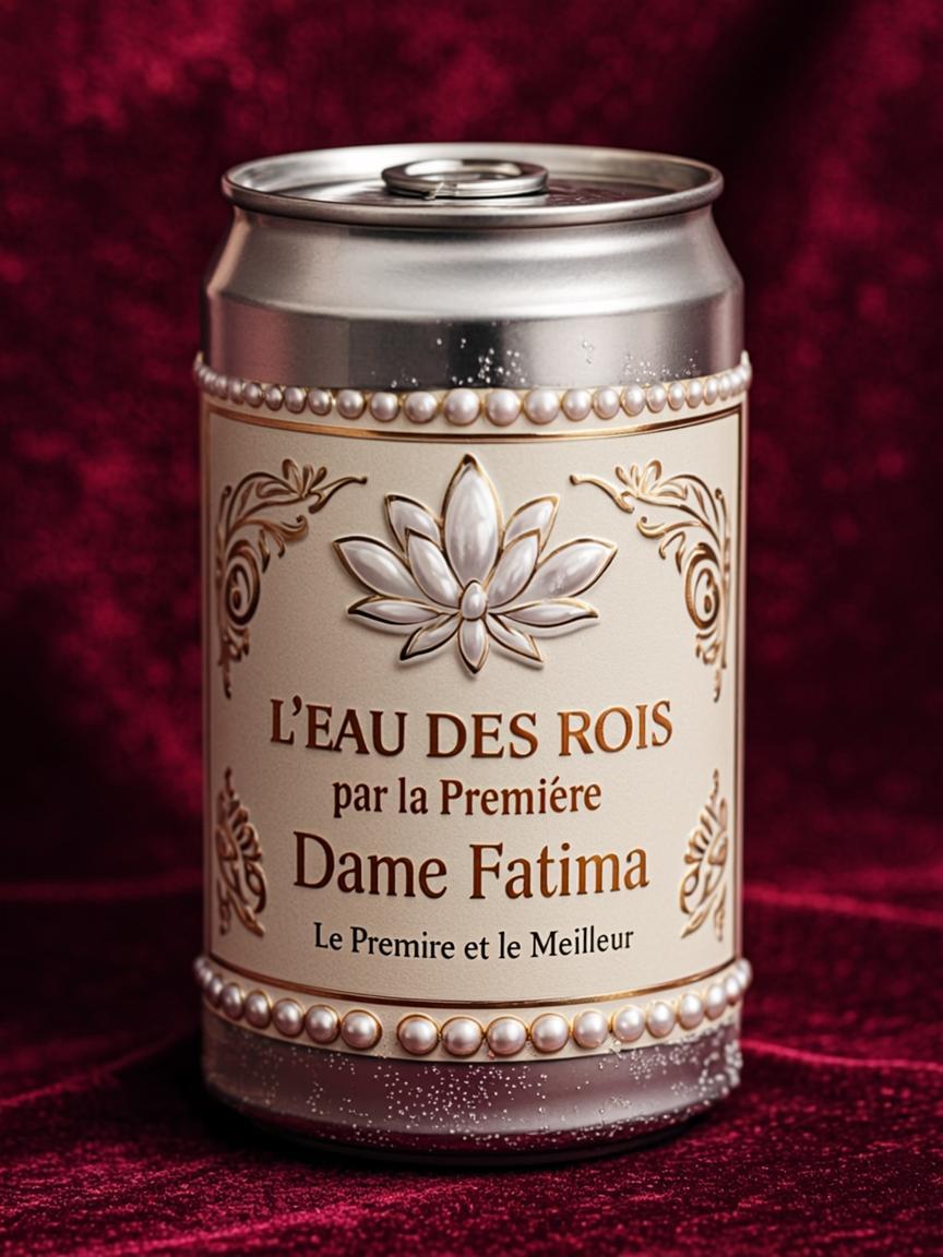 Canette 33cl — L'EAU DES ROIS — par la Première Dame Fatima