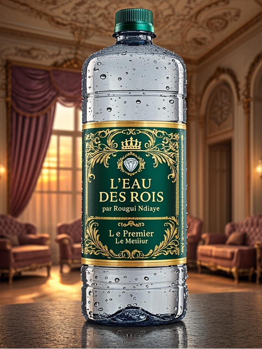 Bouteille 1L5 — L'EAU DES ROIS — par Rougui Ndiaye