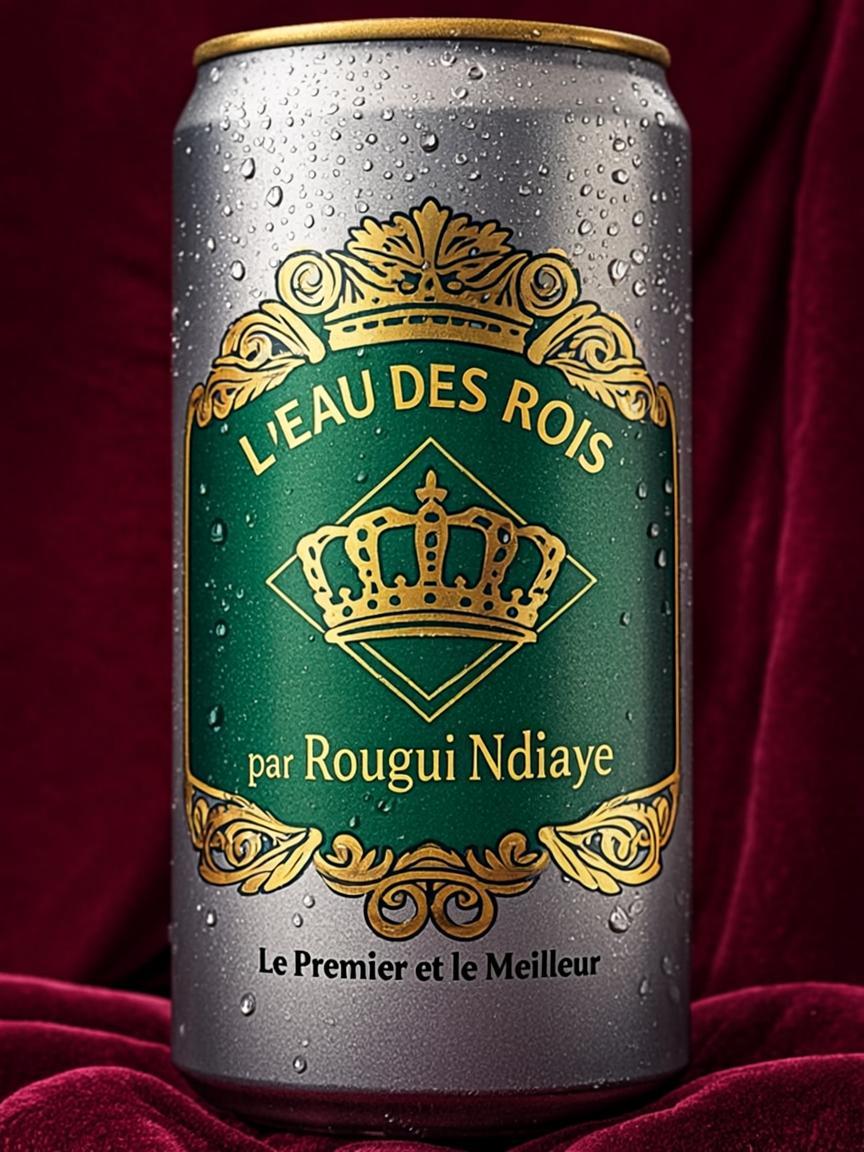 Canette 25cl Slim — L'EAU DES ROIS — par Rougui Ndiaye