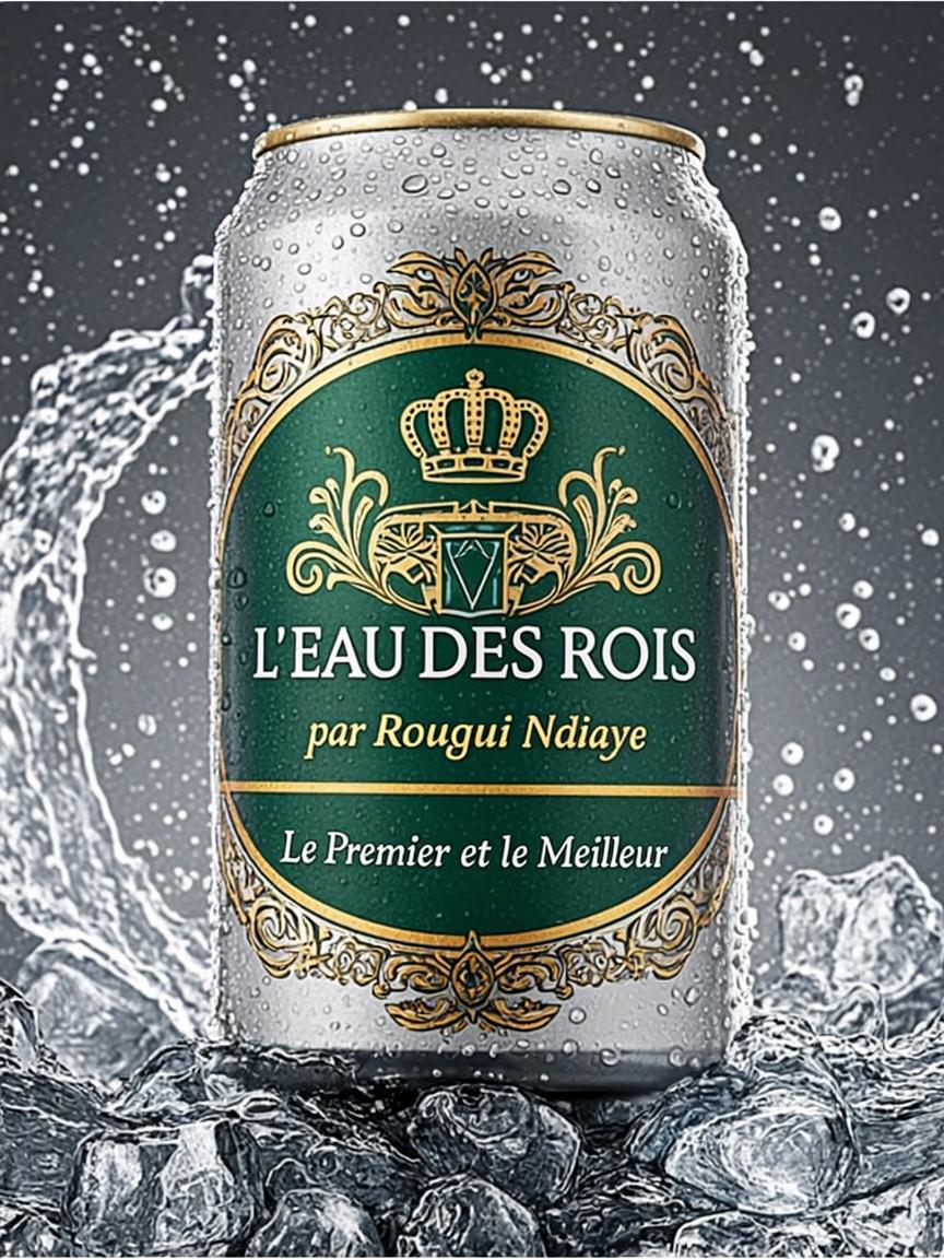 Canette 50cl — L'EAU DES ROIS — par Rougui Ndiaye